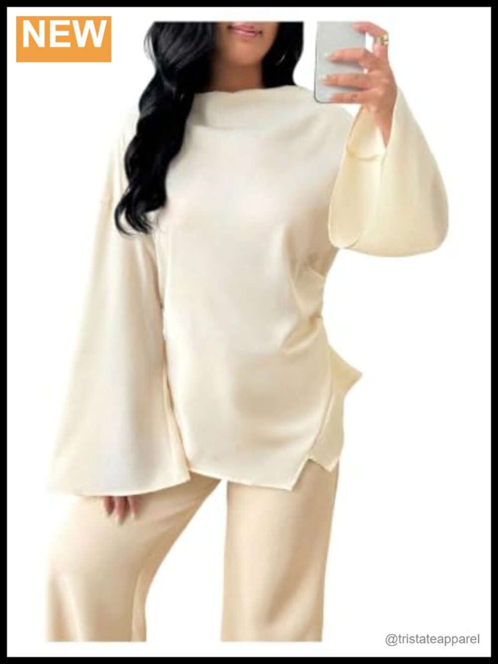 Women's Bell Long Sleeve Boat Neck Blouse Asymmetrical Ruched Business Casual